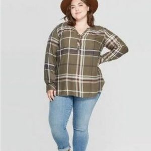 Universal Thread plaid tunic, XL